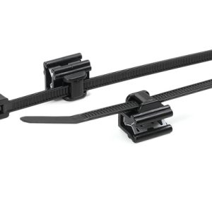 Fixing tie for edge, inside serrated, ?1.0-45.0mm, black, 500pcs.