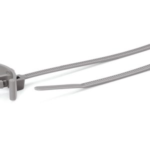 Fixing tie for hole (round), inside serrated, ⌀1.5-16.0mm, grey, 500pcs.