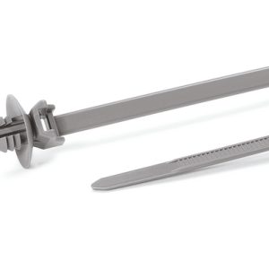 Fixing tie for hole (round), outside serrated, ?1.0-35.0mm, grey, 1000pcs.