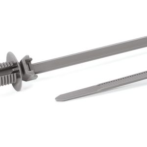 Fixing tie for hole (round), outside serrated, ⌀1.0-35.0mm, grey, 1000pcs.