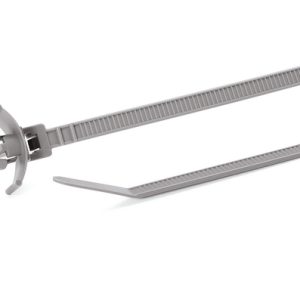 Fixing tie for hole (oval), inside serrated, ⌀1.5-45.0mm, grey, 1000pcs.