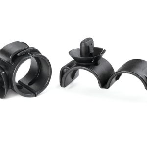 Corrugated tube clip for hole (oval), nom⌀21.0mm, black, 100pcs.