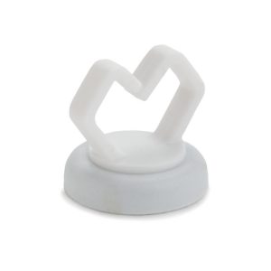 Cable tie mount for magnetic use, white, 100pcs.