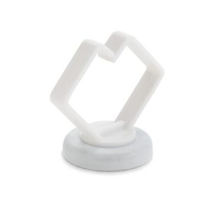 Cable tie mount for magnetic use, white, 10pcs.