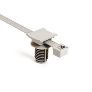 Fixing tie for hole (round), inside serrated, ?5.0-105.0mm, grey, 1000pcs.