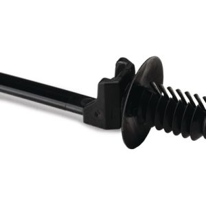 Fixing tie for hole (round), outside serrated, ⌀2.0-50.0mm, black, 4000pcs.