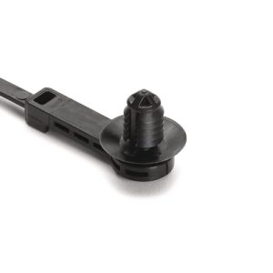 Fixing tie for hole (round), outside serrated, ⌀2.0-50.0mm, black, 500pcs.