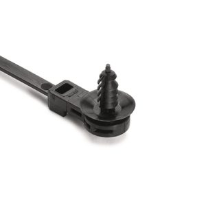 Fixing tie for hole (round), outside serrated, ⌀2.0-50.0mm, black, 500pcs.