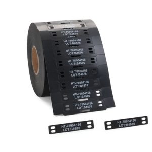 Cable tag, ladder-style, thermal transfer print, 75.0x24.3mm, black, box=500pcs.
