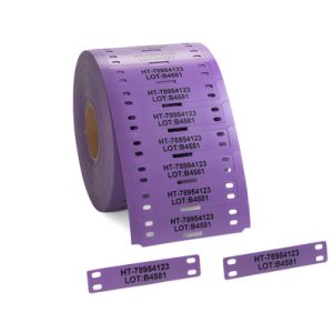 Cable tag, ladder-style, thermal transfer print, 75.0x14.4mm, violet, box=1000pcs.