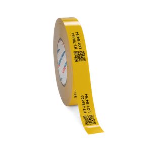 Label, outdoor use/chemical resistance, yellow, thermal transfer print, 25.00mm, 200m