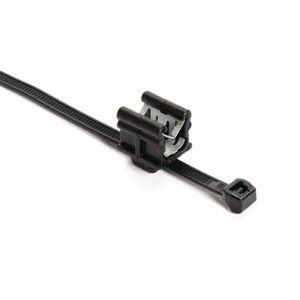 Fixing tie for edge, outside serrated, ⌀1.0-35.0mm, black, 500pcs.
