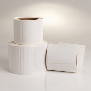 Label, weather resistant/chemical resistance, white, thermal transfer print, 19.05x38.1mm, H2=19.05mm, 3000pcs.