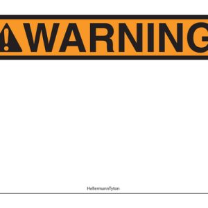 Warning label, pre-printed, W=152.40mm, H=101.60mm, orange, pack=250pcs.