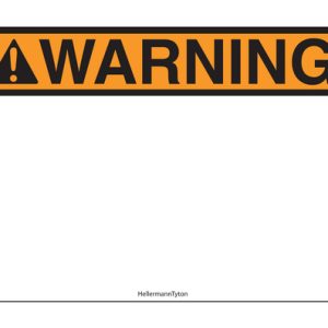 Warning label, pre-printed, W=76.20mm, H=50.80mm, orange, pack=250pcs.
