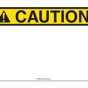Warning label, pre-printed, W=76.20mm, H=50.80mm, yellow, pack=250pcs.