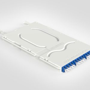 RapidNet Ultra12 Splice Cassette - LC SM Blue Adaptors - OS2 1m T598 Pigtails