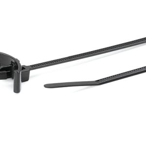 Fixing tie for hole (round), inside serrated, ⌀1.5-16.0mm, black, 100pcs.