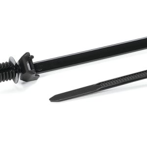 Fixing tie for hole (round), outside serrated, ⌀1.0-32.0mm, black, 500pcs.