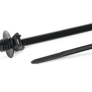 Fixing tie for hole (round), outside serrated, ?1.0-35.0mm, black, 1500pcs.