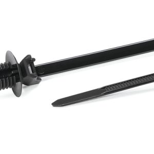 Fixing tie for hole (round), outside serrated, ⌀1.0-35.0mm, black, 500pcs.