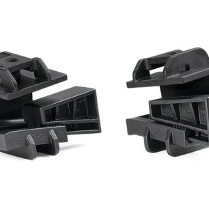 Cable tie mount for edge, black, 200pcs.
