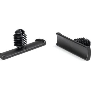Bundling clip for hole (round), L=37.0mm, black, 14000pcs.