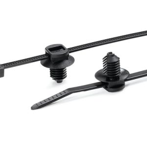 Fixing tie for hole (round), inside serrated, ⌀5.0-50.0mm, black, 500pcs.