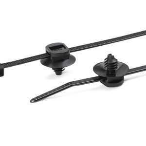 Fixing tie for hole (round), inside serrated, ⌀5.0-35.0mm, black, 500pcs.
