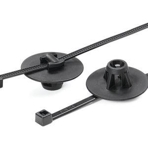 Fixing tie for stud, inside serrated, ⌀1.0-31.0mm, black, 500pcs.