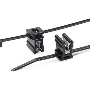 Fixing tie for edge, inside serrated, ?4.0-33.0mm, black, 500pcs.