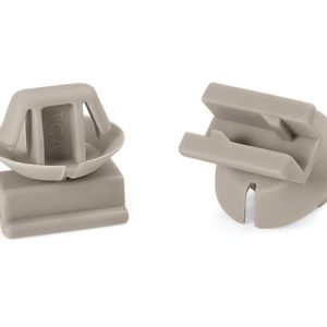Connector clip for hole (oval), grey, 500pcs.