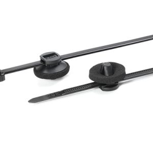 Fixing tie for hole (round), outside serrated, ⌀4.0-45.0mm, black, 500pcs.