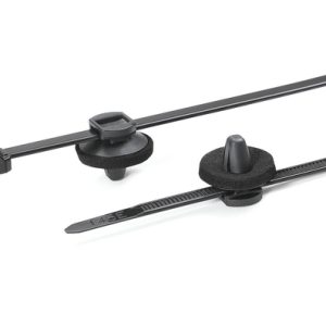 Fixing tie for hole (round), outside serrated, ⌀2.0-45.0mm, black, 500pcs.