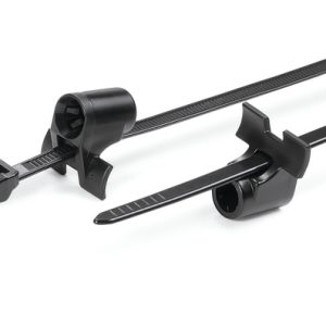 Fixing tie for stud, outside serrated, ⌀4.0-31.0mm, black, 500pcs.