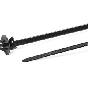 Fixing tie for hole (round), outside serrated, ?1.5-30.0mm, black, 500pcs.