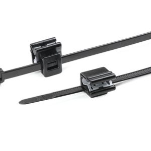 Fixing tie for edge, outside serrated, ?4.0-31.0mm, black, 500pcs.