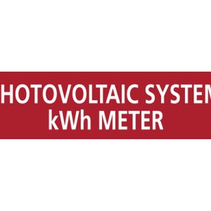 Solar label, pre-printed, red, 25.40x101.6mm, 50pcs.