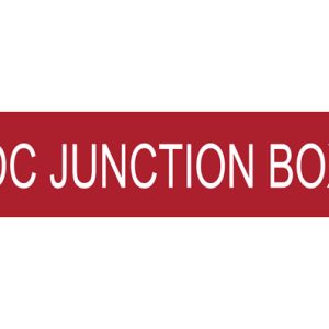 Solar label, pre-printed, red, 25.40x101.6mm, 50pcs.