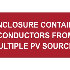 Solar label, pre-printed, red, 50.8x101.6mm, 50pcs.