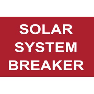 Solar label, pre-printed, red, 25.40x50.8mm, 50pcs.