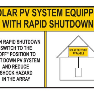 Solar label, pre-printed, yellow, 101.60x152.4mm, 50pcs.