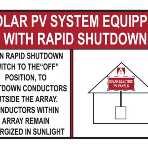 Solar label, pre-printed, red, 101.60x152.4mm, 50pcs.