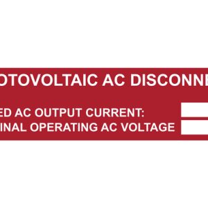 Solar label, pre-printed, red, 25.4x95.25mm, 50pcs.