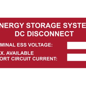 Solar label, pre-printed, red, 53.8x95.25mm, 50pcs.