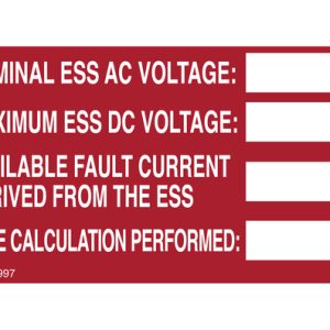 Solar label, pre-printed, red, 53.34x92.25mm, 10pcs.