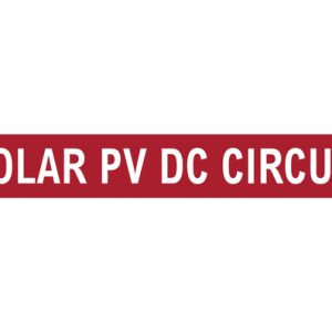 Solar label, pre-printed, red, 25.40x165.1mm, 50pcs.