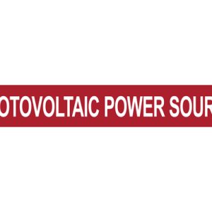 Solar label, pre-printed, red, 25.40x165.1mm, 50pcs.