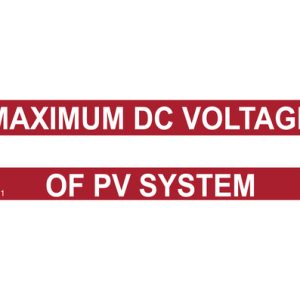 Solar label, pre-printed, red, 25.4x92.25mm, 50pcs.