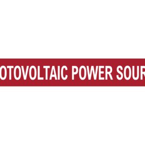 Solar label, pre-printed, red, 25.40x165.1mm, 10pcs.